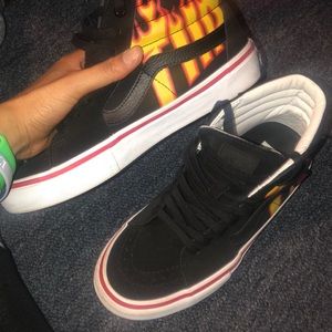 Thrasher x vans collab high top sneaker